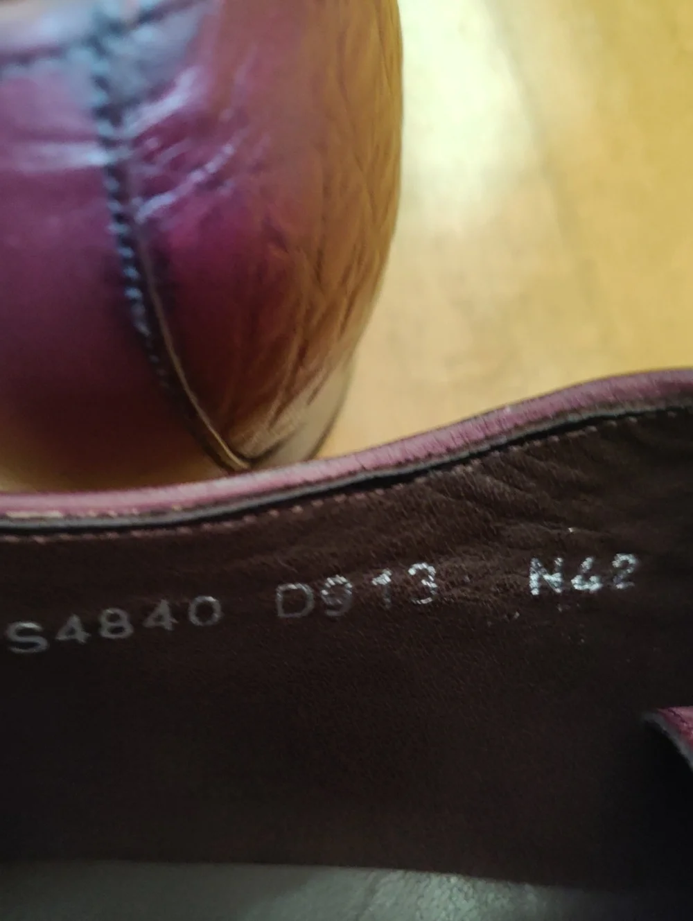 Ntw Vinci The Randor Burgundy Hand Painted Croc Embossed Leather Oxford Size 42